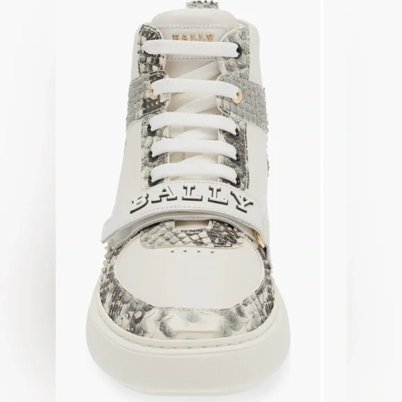 Bally Hightop Snakeskin Sneakers